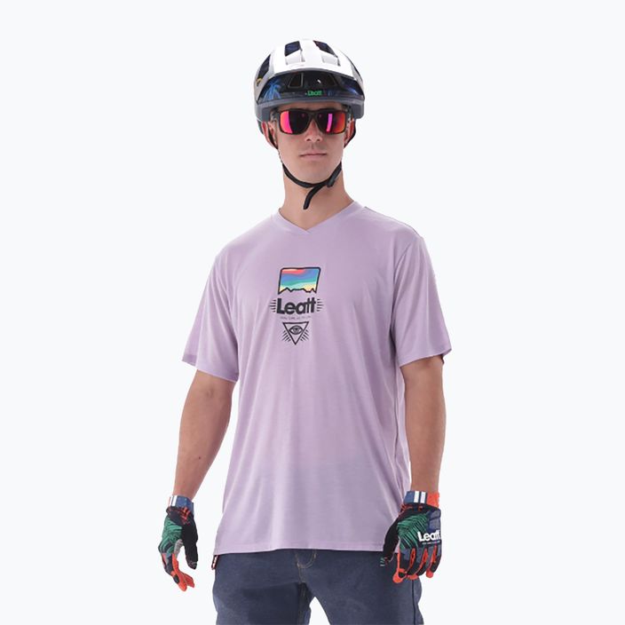 Tricou de ciclism pentru bărbați Leatt MTB Gravity 1.0 lavender