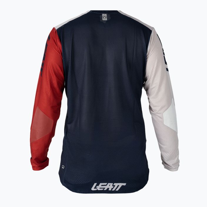 Leatt MTB 4.0 Ultraweld tricou de ciclism pentru bărbați alb și albastru marin 5021120400 2