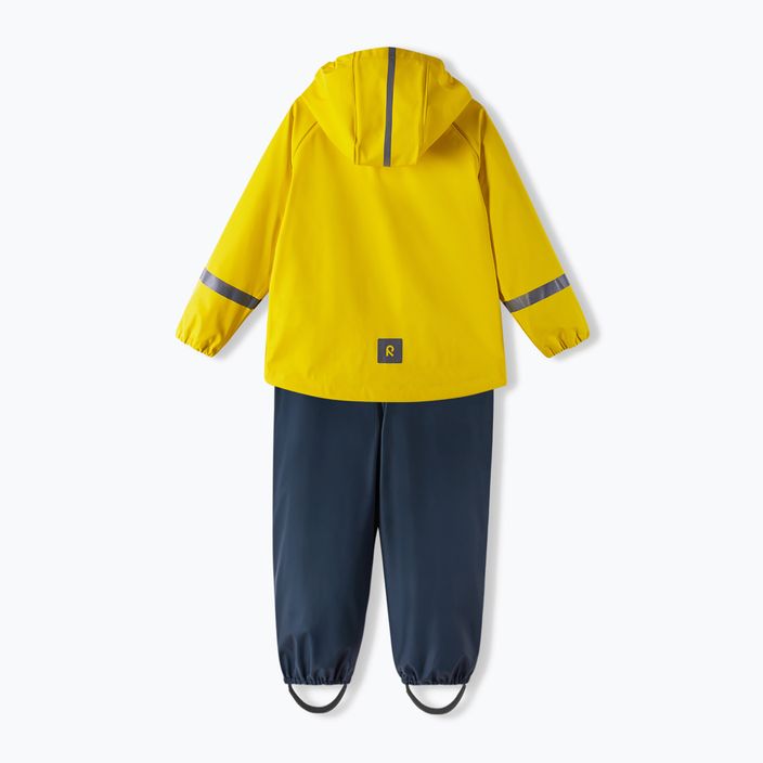Reima Tihku set de ploaie pentru copii jachetă + pantaloni galben marin 5100021A-235A 2