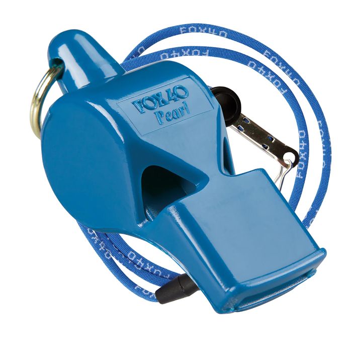 Fluier cu șnur Fox 40Pearl Safety albastru 9703 2