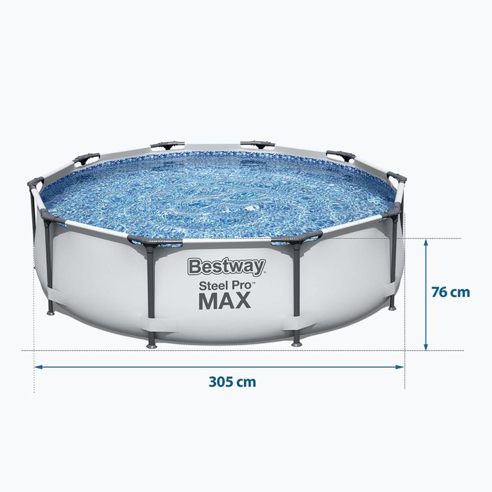 Piscină de exterior Bestway Steel Pro Max Pool 305 x 76 cm gri 4