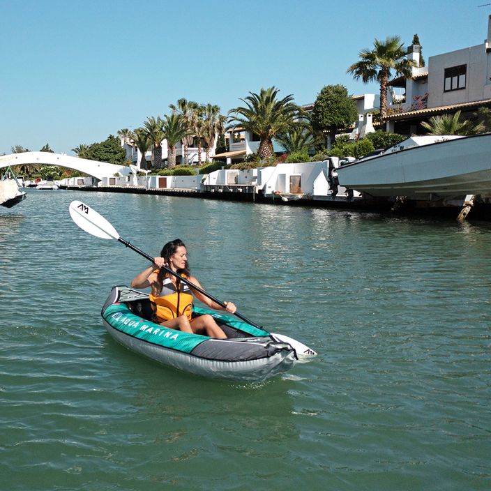 Caiac gonflabil 1-persoană 9'4″ AquaMarina Recreational Kayak verde Laxo-285 7
