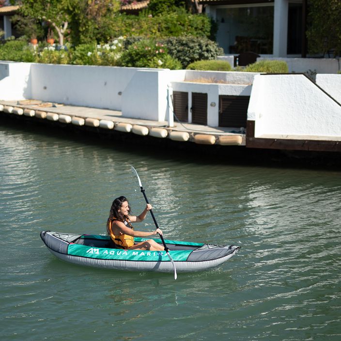 Caiac gonflabil 1-persoană 9'4″ AquaMarina Recreational Kayak verde Laxo-285 9