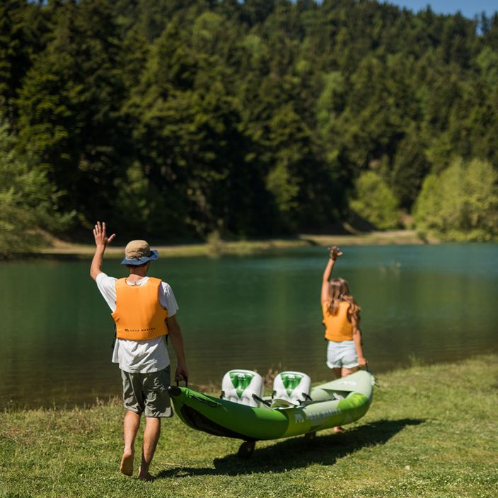 2 persoane caiac gonflabile 13'6 'AquaMarina Recreational Kayak verde Betta-412 15