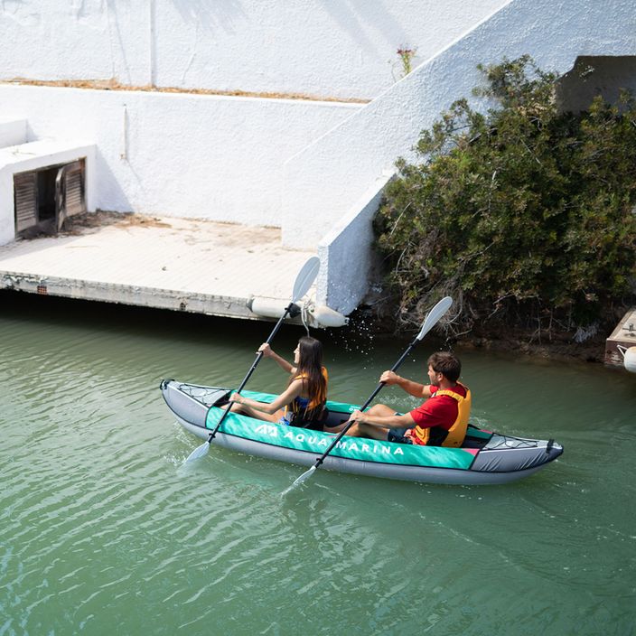 Caiac gonflabil 2 persoane 10'6 'AquaMarina Recreational Kayak verde Laxo-320 9