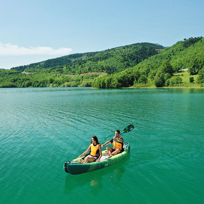 AquaMarina Recreational Canoe 3 persoane caiac gonflabile 12'2 'Ripple-370 verde 10