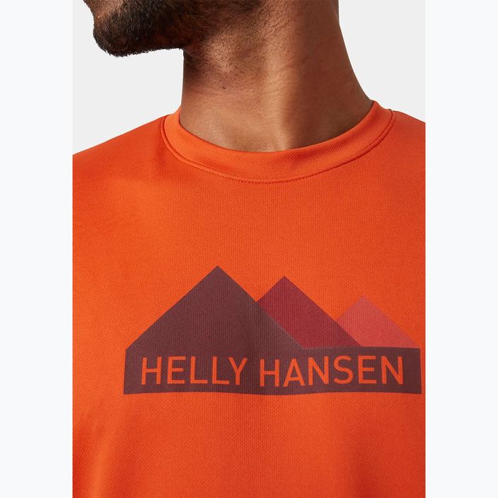 Tricou pentru bărbați Helly Hansen HH Tech Graphic patrol oran 3