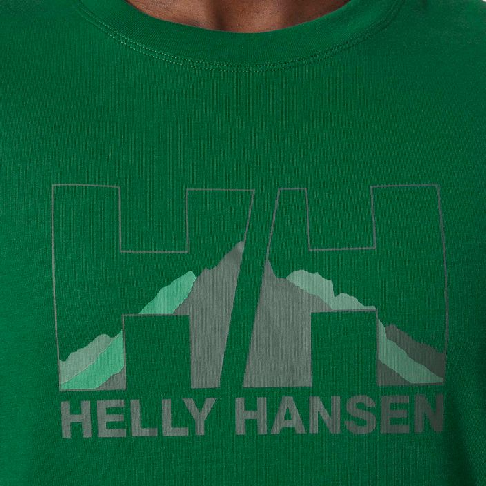 Tricou de trekking pentru bărbați Helly Hansen Nord Graphic 486 verde 62978 3