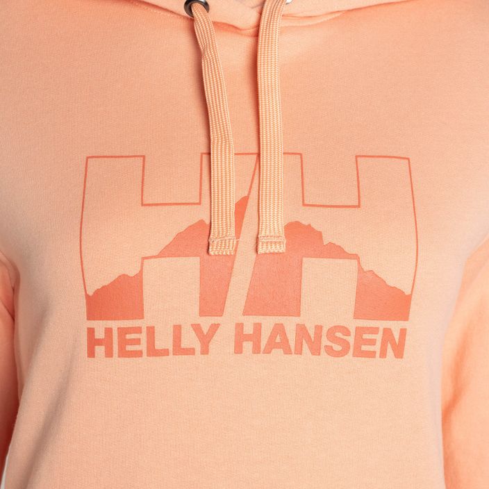 Hanorac de trekking pentru femei Helly Hansen Nord Graphic Pullover Hoodie portocaliu 62981_058 7