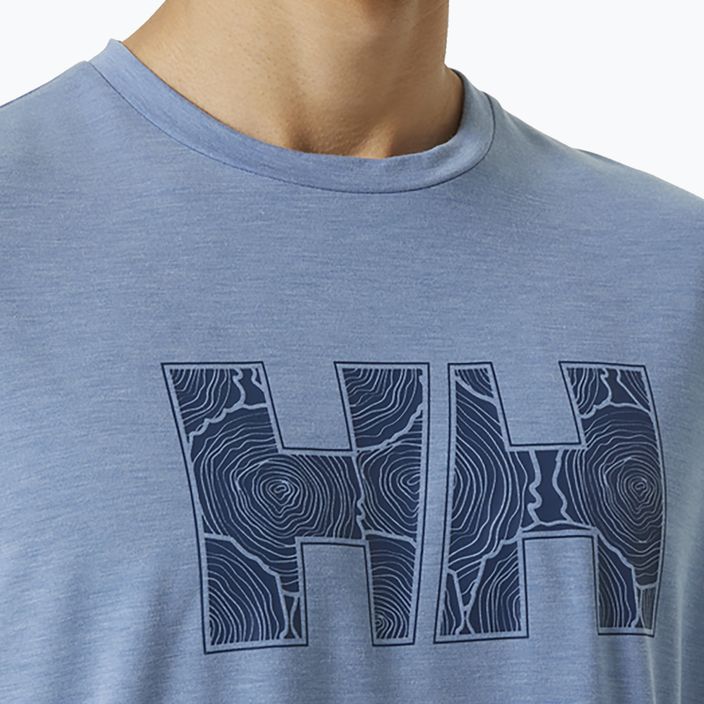 Helly Hansen Skog Recycled Graphic tricou de trekking pentru bărbați albastru 63082_636 3