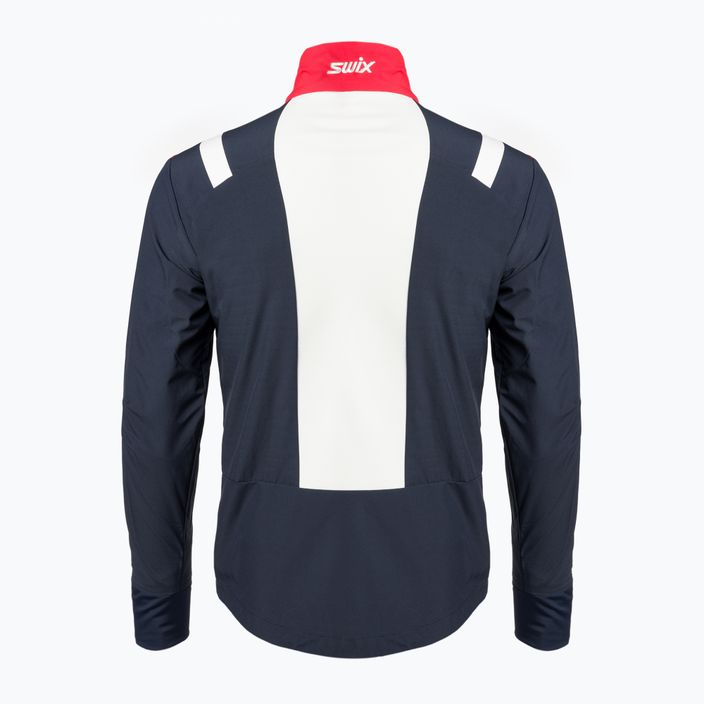 Jachetă de schi fond pentru bărbați Swix Infinity albastru marin și roșu 15241-75101-S 2