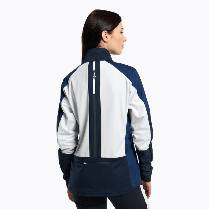 Jachetă de schi fond pentru femei Swix Dynamic alb și albastru 3