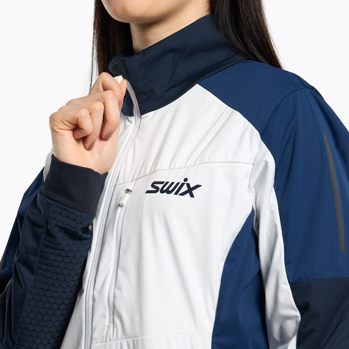 Jachetă de schi fond pentru femei Swix Dynamic alb și albastru 4