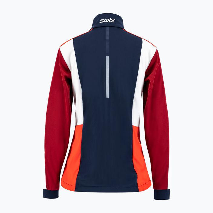 Jachetă de schi fond pentru femei Swix Cross albastru marin și roșu 12346-75120-XS 9