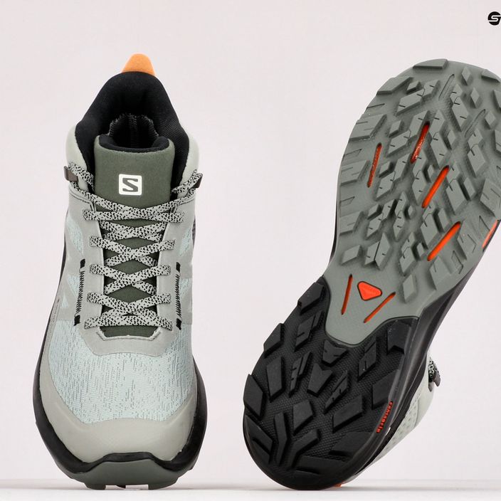 Pantofi de trekking pentru bărbați Salomon Outpulse Mid Gore-Tex verde-negru L41588900 13