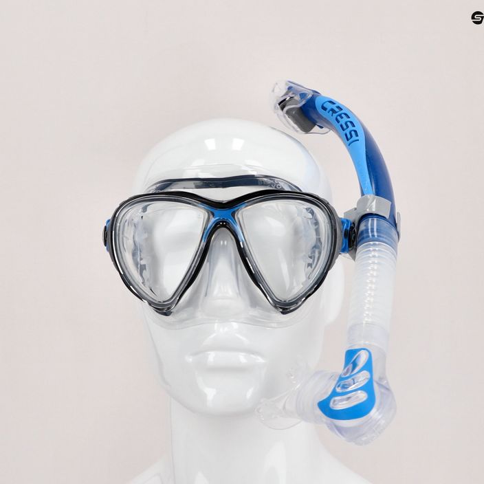 Set de scufundări Cressi Big Eyes Evolution + mască Alpha Ultra Dry + snorkel albastru DS337020 3