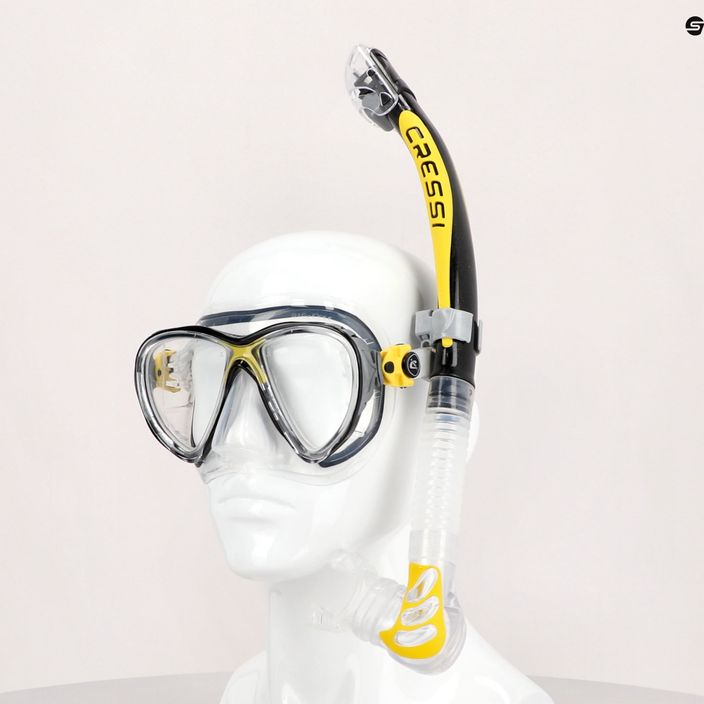 Set de scufundări Cressi Big Eyes Evolution + mască Alpha Ultra Dry + snorkel galben DS337010 6