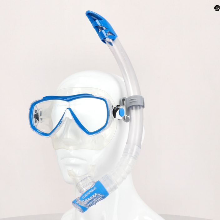 Cressi set de snorkelling Estrella mască + Gamma snorkel albastru transparent DM340020 5