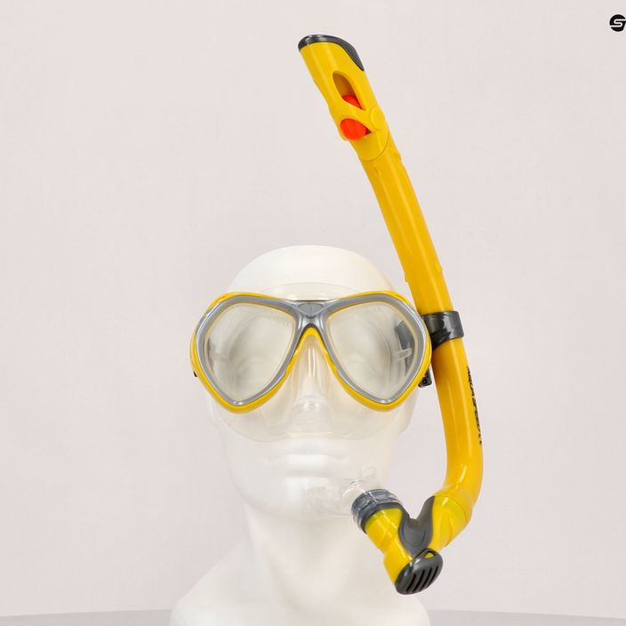 Set de snorkel pentru copii AQUA-SPEED Aura + mască Evo + snorkel galben 605 8