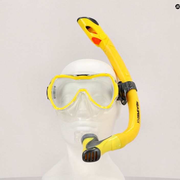 AQUA-SPEED Enzo + Evo set snorkel pentru copii galben 604 8
