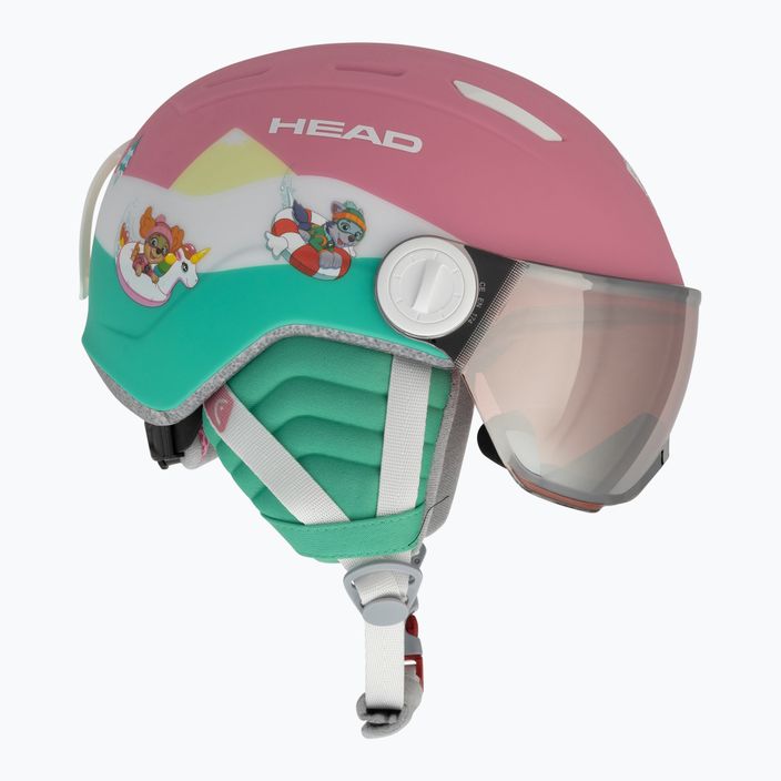 Cască de schi pentru copii HEAD Maja Visor Paw roz 4