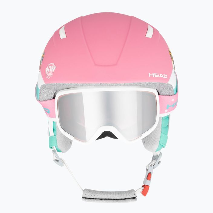 Casca de schi pentru copii HEAD Maja Set Paw + ochelari de protecție roz 3
