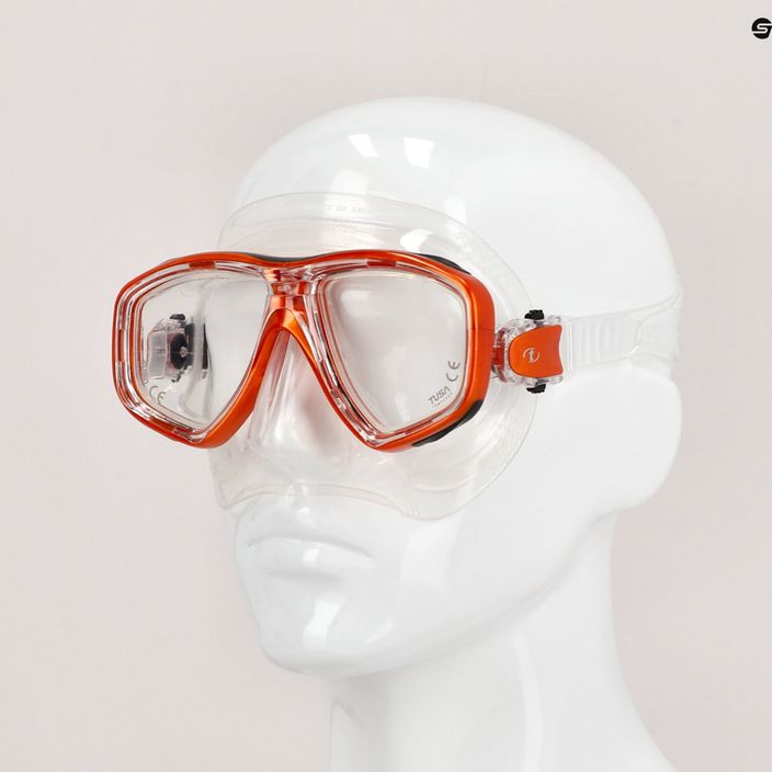 Mască de înot TUSA Ceos Mask, portocaliu, M-212 7
