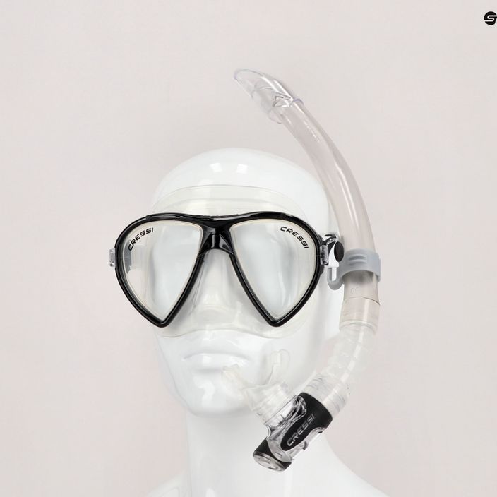 Cressi snorkel set Ocean mască + snorkel Gamma clar / negru DM1000115 7