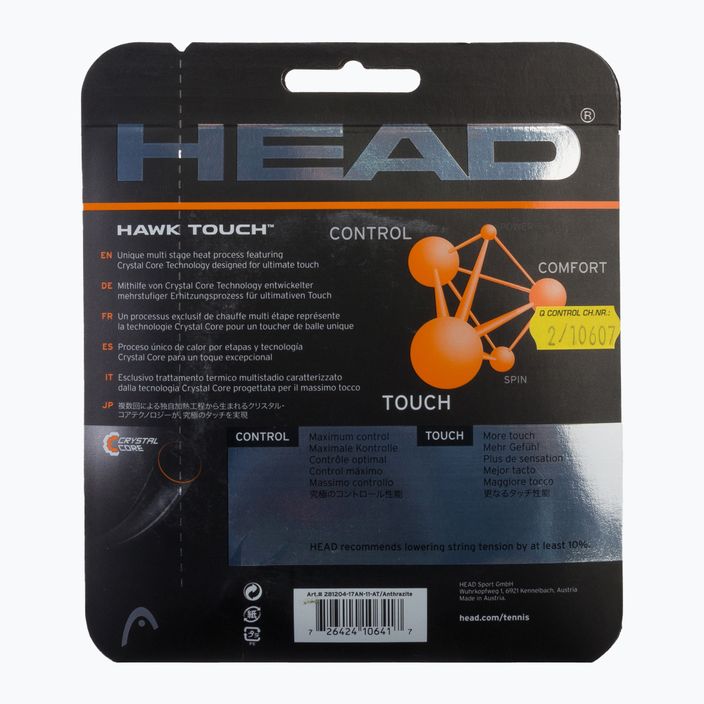 HEAD Hawk Touch Tennis String negru 281204 2