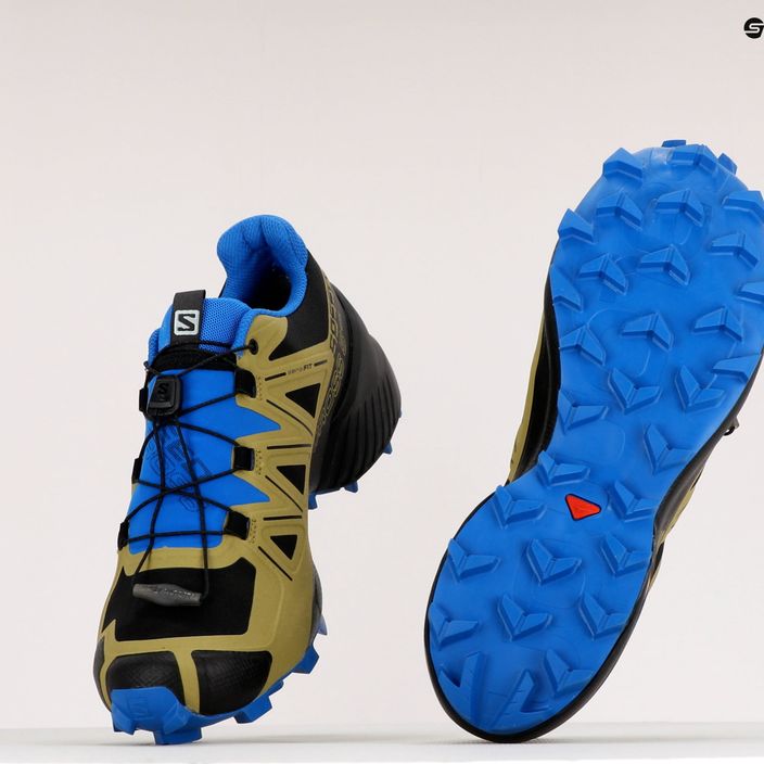 Pantofi de trail Salomon Speedcross 5 GTX verde-albastru pentru bărbați L41612400 11