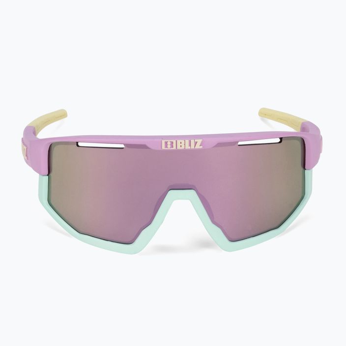 Ochelari de ciclism Bliz Fusion S3 matt pastel violet-galben logo / maro roz multi 52305-34 4