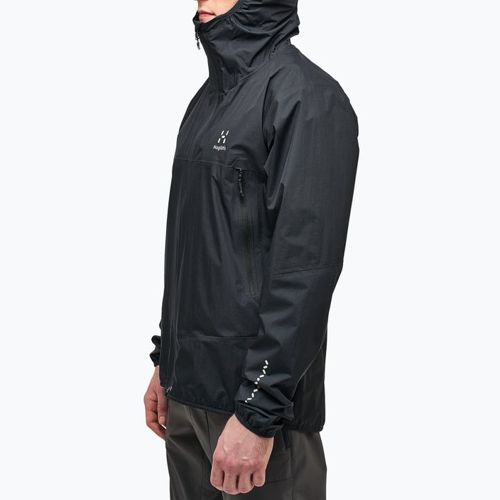 Jachetă de ploaie pentru bărbați Haglöfs L.I.M Proof negru 605234 2