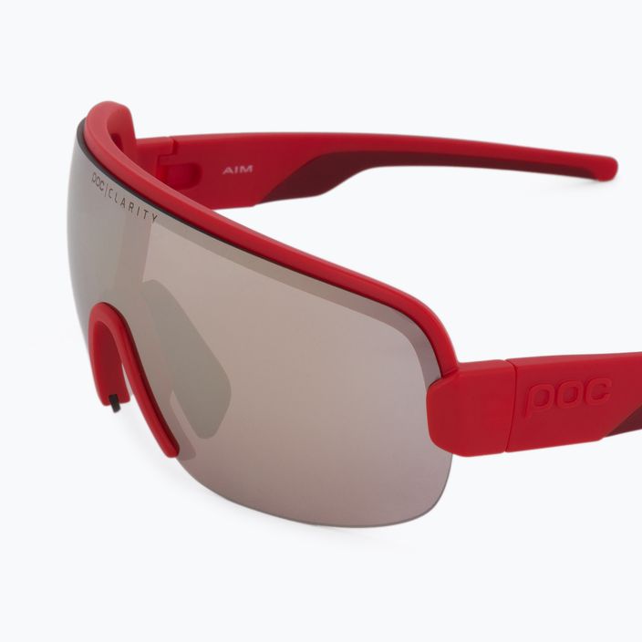 Ochelari de protecție pentru bicicletă POC Aim prismane red/clarity road silver 5