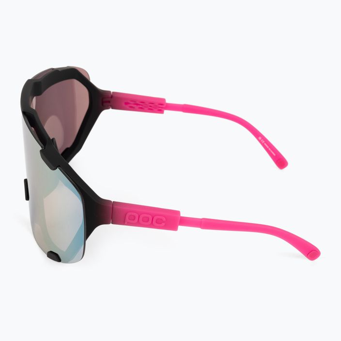 Ochelari de protecție pentru bicicletă POC Devour fluo pink/uranium black translucent/clarity road gold 5