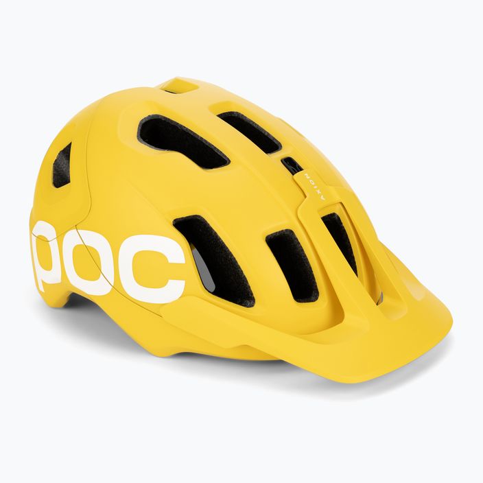 Cască de bicicletă POC Axion Race MIPS aventurine yellow matt