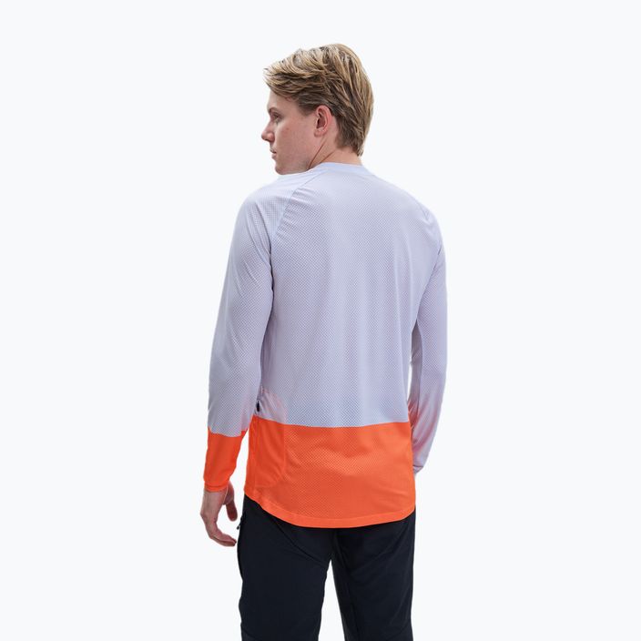 Bărbați de ciclism cu mânecă lungă POC MTB Pure granite grey/zink orange 2