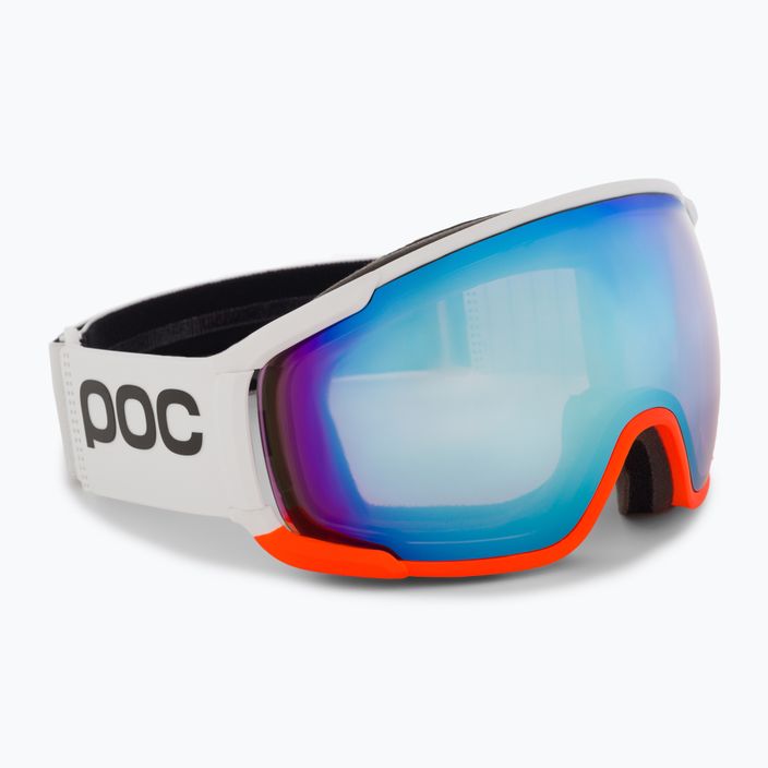 Ochelari de schi POC Zonula Clarity Comp white/fluorescent orange/spektris blue