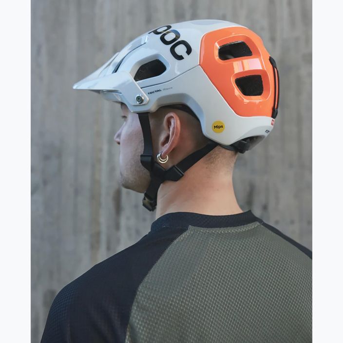 Cască de bicicletă POC Tectal Race MIPS NFC hydrogen white/fluorescent orange avip 11