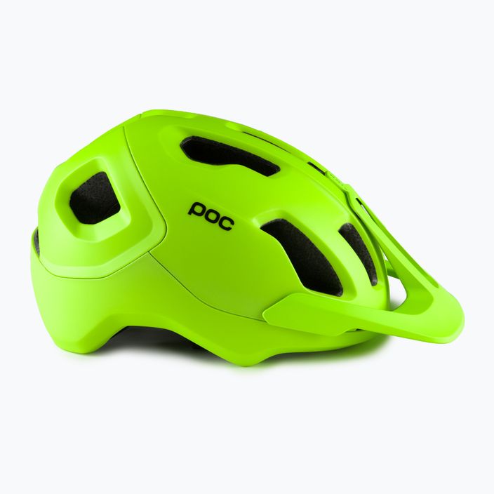 Cască de bicicletă POC Axion fluorescent yellow/green matt 3