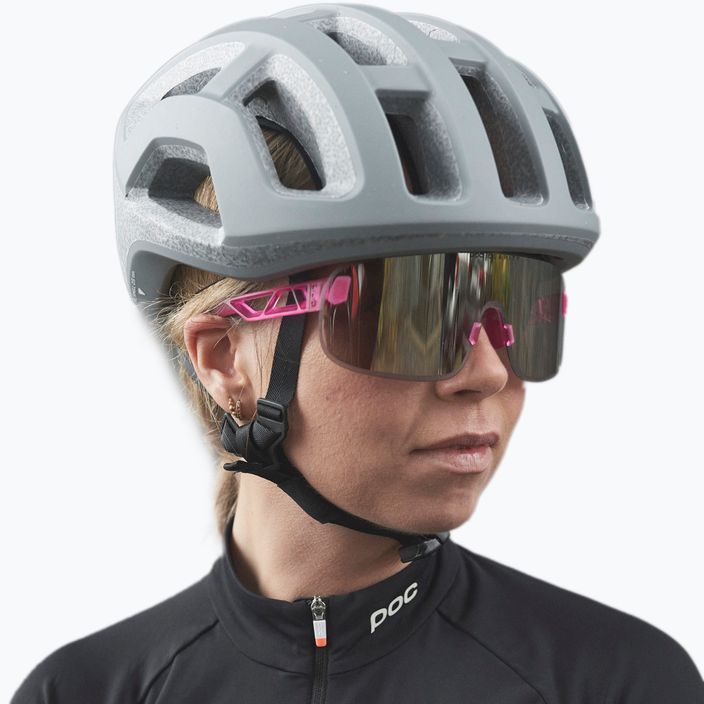 Ochelari de protecție pentru bicicletă POC Elicit actinium pink translucent/clarity road silver 5