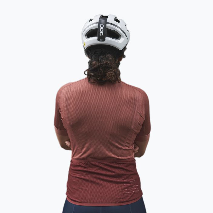 Tricoul de ciclism pentru femei POC Essential Road Logo himalayan salt/garnet red 2