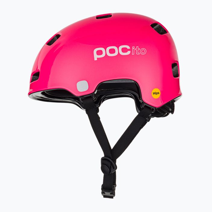 Cască de bicicletă pentru copii POC Pocito Crane MIPS roz fluorescent 5