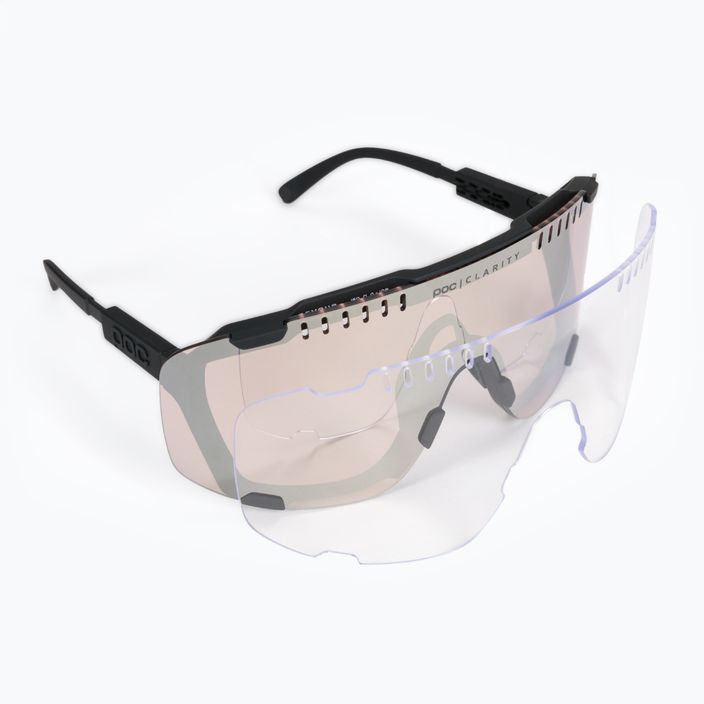 Ochelari de protecție pentru bicicletă POC Devour uranium black/clarity trail silver 6