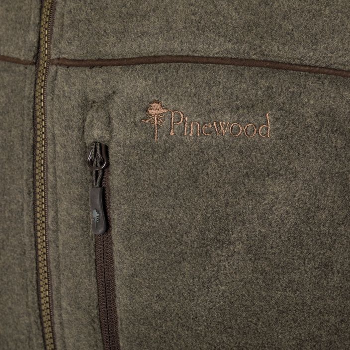 Bluză de trekking pentru bărbați Pinewood Prestwick Exclusive olive mel/suede brown 4