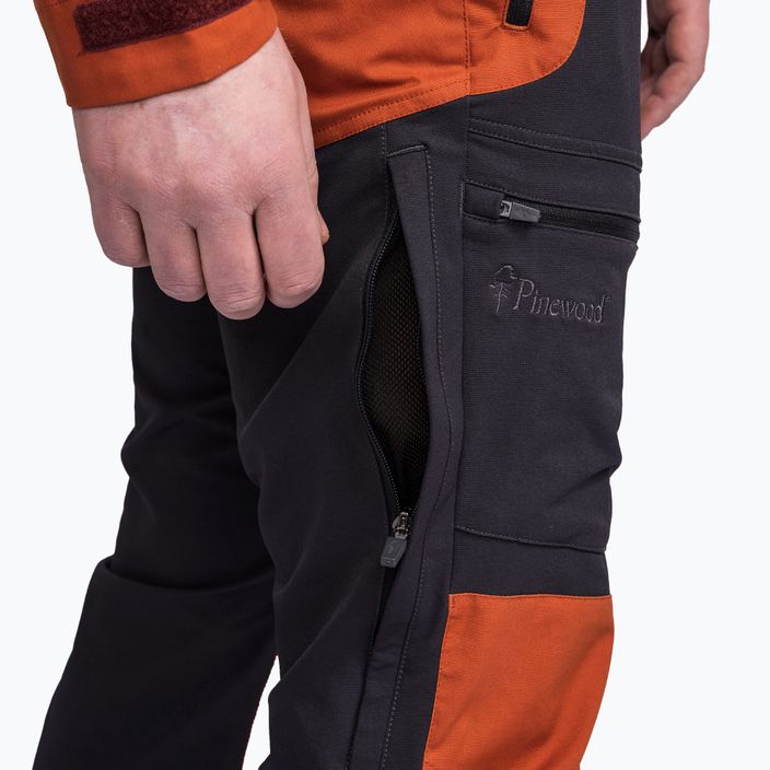 Pantaloni de trekking pentru bărbați Pinewood Finnveden Hybrid d.anthracite/terraco 3