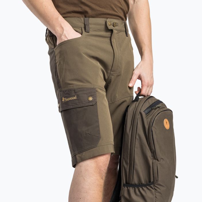 Pantaloni scurți de trekking pentru bărbați Pinewood Finnveden Trail Hybrid earthbrown/d.olive pentru bărbați 4