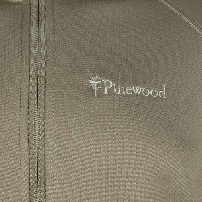 Bărbați Pinewood Finnveden Hoodie kaki mediu kaki trekking sweatshirt 3