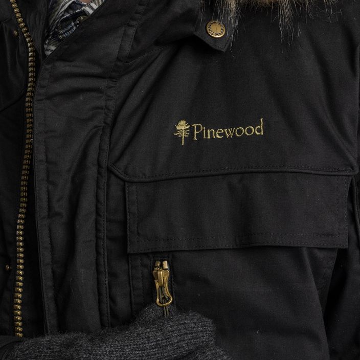 Pinewood Finnveden Parka de iarnă pentru bărbați Pinewood Finnveden jachetă de iarnă în jos negru 4