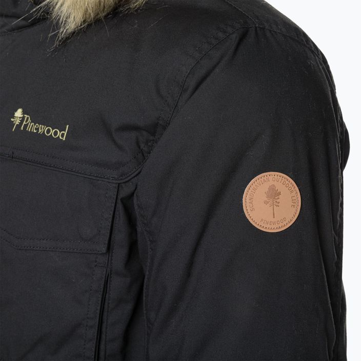 Pinewood Finnveden Parka de iarnă pentru bărbați Pinewood Finnveden jachetă de iarnă în jos negru 9