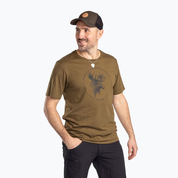 Bărbați Pinewood Moose h.olive T-shirt